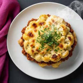 Тава со карфиол и мелено месо