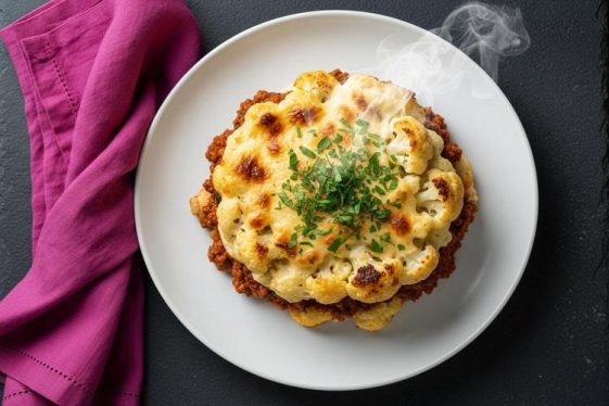 Тава со карфиол и мелено месо