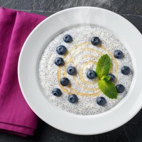 Кефир со чиа и мед