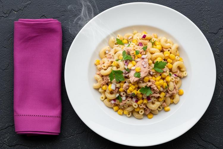 Макарони со туна и пченка