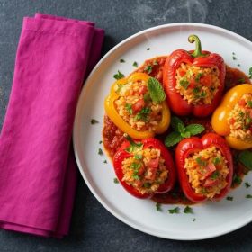 Посни полнети пиперки со ориз