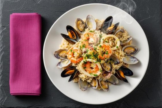 Рижото со морски плодови
