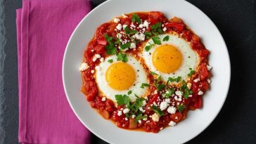Јајца во доматен сос