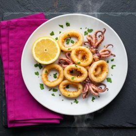 Пржени лигњи на тава