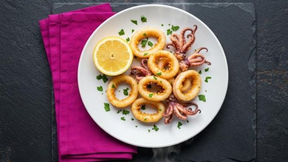 Пржени лигњи на тава