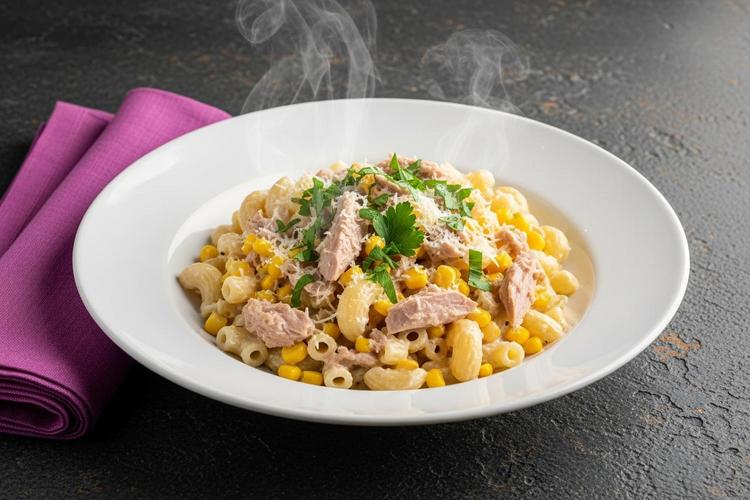 Макарони со туна и пченка