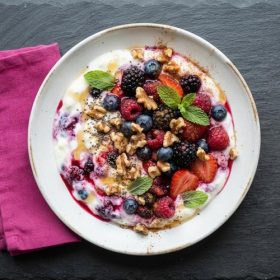 Кефир со бобинки и ораси