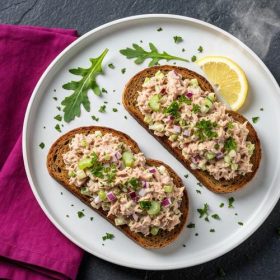 Ржан леб со варена туна