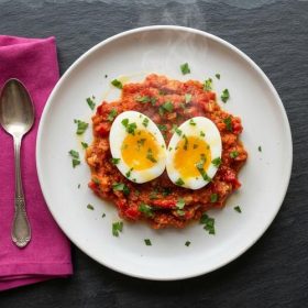 Варени јајца со домашна лутеница